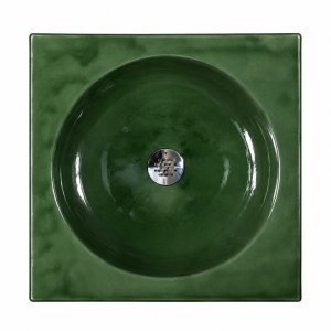 FERRES MENORCA Glazed Sink/Washbasin 31-Green 40x40