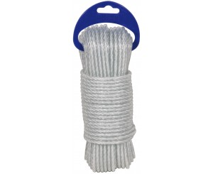 CUERDA PE PLASTIFICADA BLANCA 5MM-25 MT ROMBULL