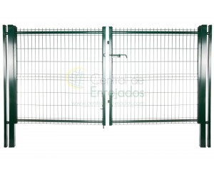 PUERTA FORTIS 100x200 PANEL VERDE C/PESTILLO