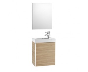PACK MUEBLE MINI 0450 LAVABO ESPEJO ROBLE 
