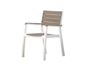 SILLON RESINA CON BRAZOS BLANCO/CAPUCHINO HARMONY OFERTA