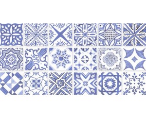 LISBON BLUE DECOR MIX 15x15 BRILLO