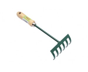 RASTRILLO ACERO 6 DIENTES MANGO MADERA 30x11 OFERTA