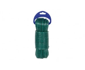 CUERDA PE CABLEADA 4C 5MM 20 MT VERDE ROMBULL
