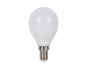 BOMBILLA ESFERA LED 08W. E-14 6000K 