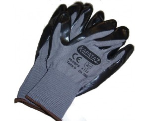 GUANTES NITRILO GRIS-NEGRO T-09 KAPATAZ OFERTA