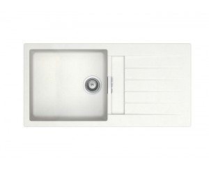 FREGADERO QUARZEX OSLO 100 1000x500x200 1C.1E. BLANCO