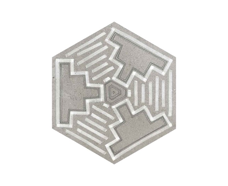 HEXAGONO IGNEUS CEMENTO 23x26.6