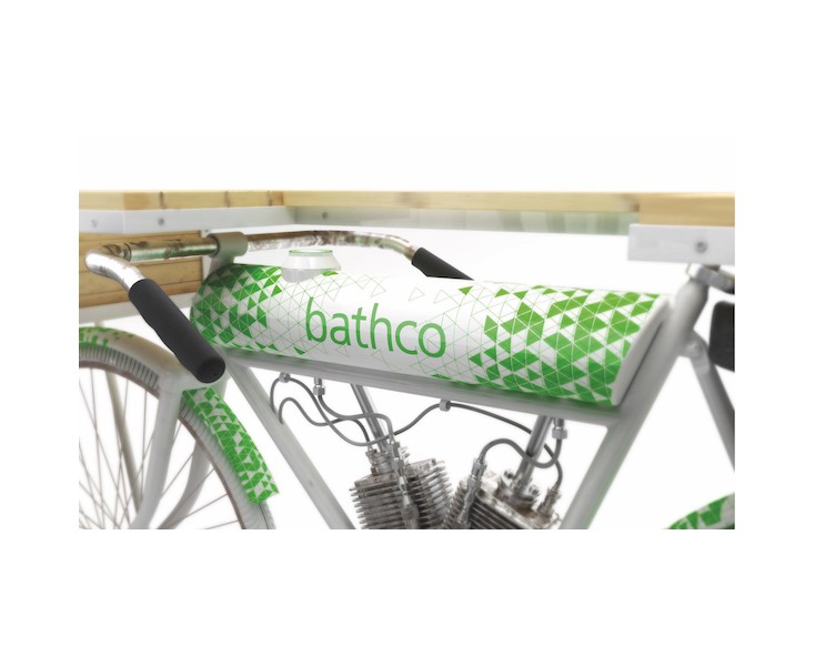 BICICLETA EXPOSITOR 183x46x88 BLANCO