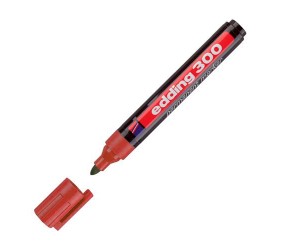 ROTULADOR PERMANENTE E-300 ROJO BLISTER