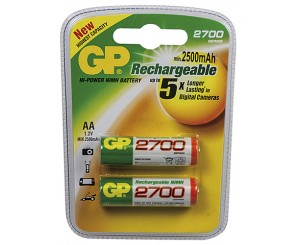 PILA LR06 RECARGABLE BLISTER-2UD