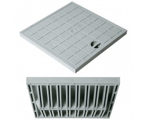 TAPA SIN CERCO PVC 30x30 GRIS REFORZADA