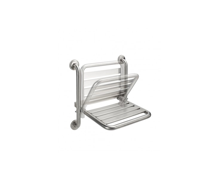 ASIENTO DUCHA NEW WCCARE PMR ABATIBLE FIJADO A PARED INOX