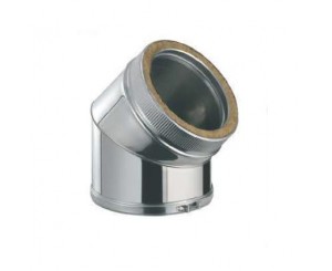 CODO INOX. DOBLE CAMARA 200x45º