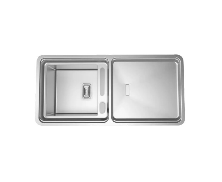 PACK FREGADERO VISION-100 1100x525 1C INOX + BOX QS 3000 CR.