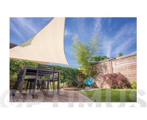 TOLDO VELA SOMBREO IMPERM. TRIANG. 3,6x3,6x3,6 CRUDO OFERTA