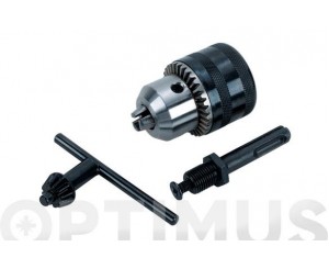 ADAPTADOR SDS PLUS + PORTABROCA 13 MM CON LLAVE PORTABROCA