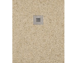 PLATO DUCHA RIN 80x100 BEIGE REJILLA CUADRADA + SIFON