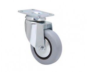 RUEDA GIRATORIA 10BH80CP-PGI GOMA N.GRIS