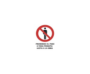 CARTEL 040x030 PROHIBIDO EL PASO CV.TOOLS