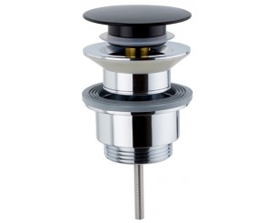 DESAGÜE LAVABO 1"1/4 CLICK-CLACK UNIVERSAL NEGRO MATE/CROMO