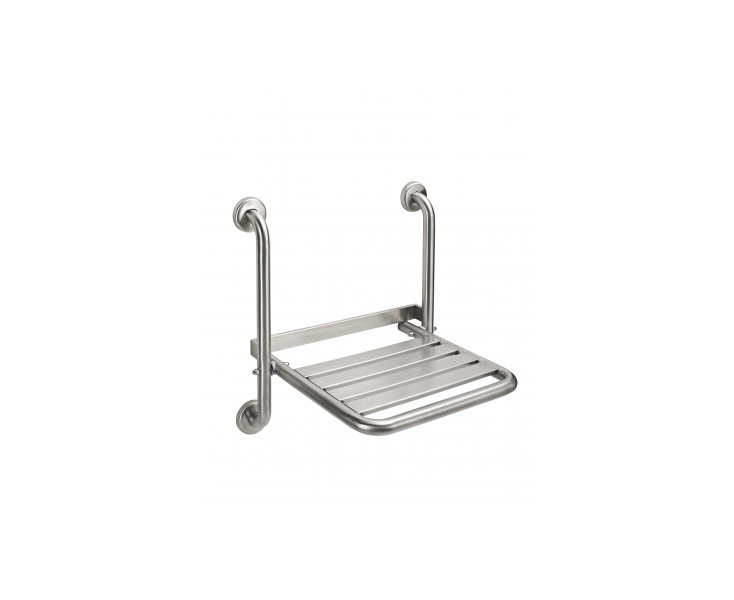 ASIENTO DUCHA NEW WCCARE PMR ABATIBLE FIJADO A PARED INOX