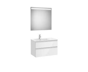 PACK MUEBLE THE GAP 80x46 2CAJONES LAVABO IZDA. ESPEJO BL.