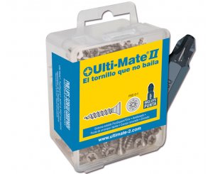 TORNILLO ULTI-MATE II ZINC.MADERA 3.0x025 100UD+PUNTA