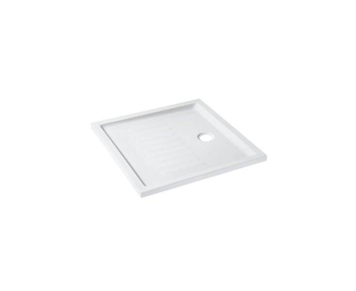 PLATO DUCHA ACRILICO PIANO 080x80x3,5 BLANCO