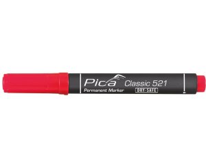 MARCADOR PERMANENTE TIPO CINCEL PICA CLASSIC ROJO