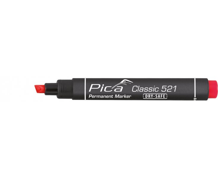 MARCADOR PERMANENTE TIPO CINCEL PICA CLASSIC ROJO