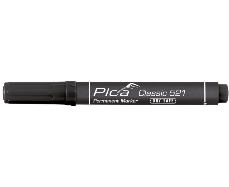 MARCADOR PERMANENTE TIPO CINCEL PICA CLASSIC NEGRO