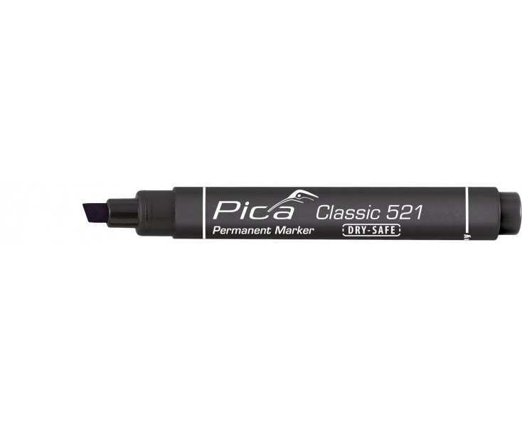 MARCADOR PERMANENTE TIPO CINCEL PICA CLASSIC NEGRO