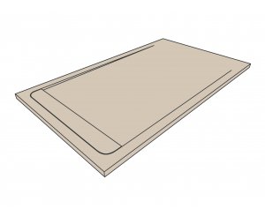 PLATO DUCHA RESINA DUO SLATE SAND 110x80