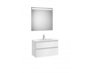 PACK MUEBLE THE GAP COMPACT 80x38 2CAJONES LAVABO+ESPEJO BL.