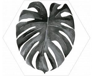 LEAF GREY HEX25 22x25