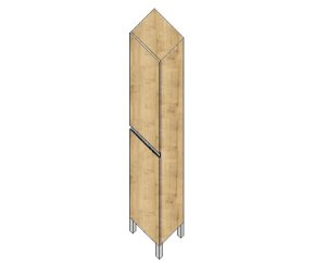 RIVER COLUMNA 040x180x030 2P SUSP. ROBLE RUSTICO A3