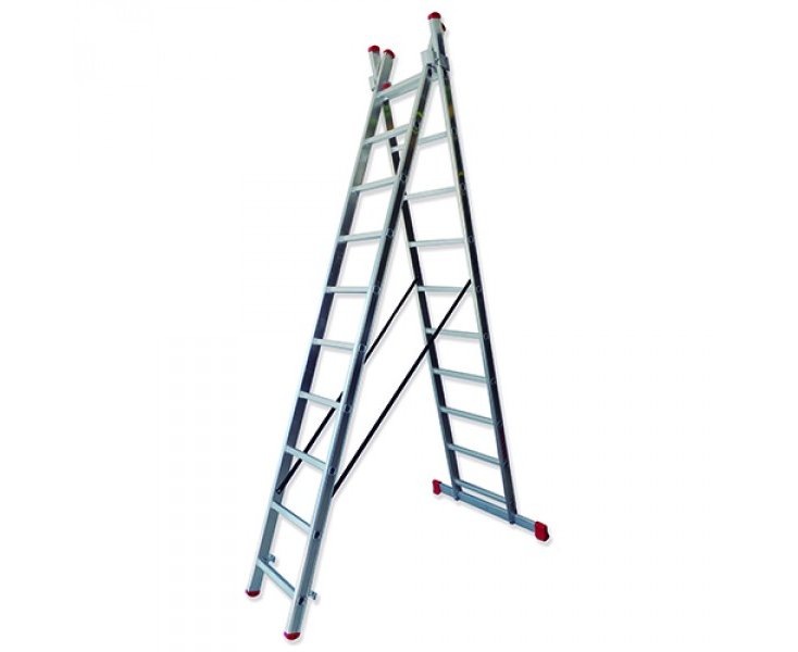 ESCALERA TRANSFORMABLE DOBLE 7x2PELDAÑOS 2.00/4.14 