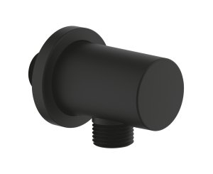 TOMA DE AGUA DE 1/2" C/FLORON REDONDO GROHE NEGRO MATE