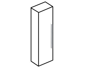 COLUMNA OFFICE 40x140x25 1PUERTA T7-LAC. 701-BLANCO BR. AP16