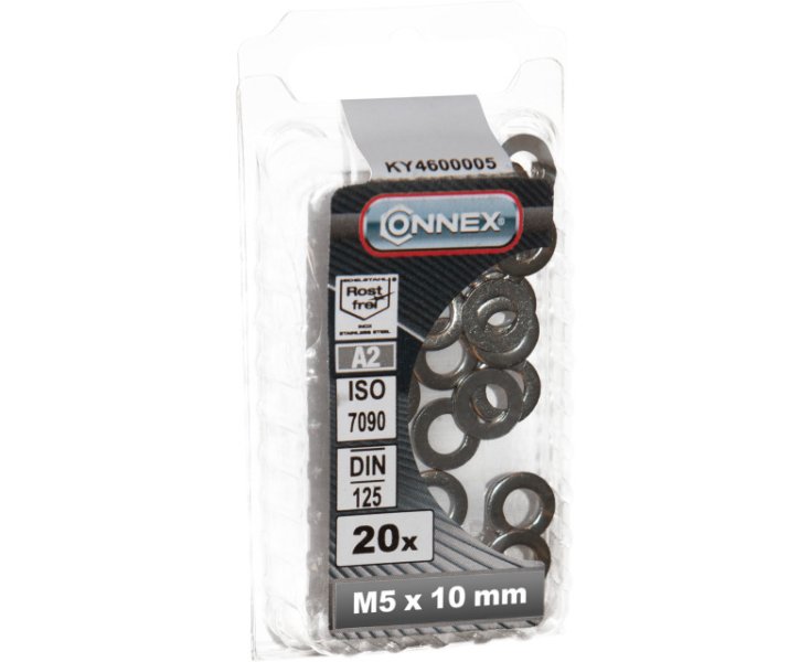 ARANDELA 125 INOX 5.3x10MM BLISTER 20UD