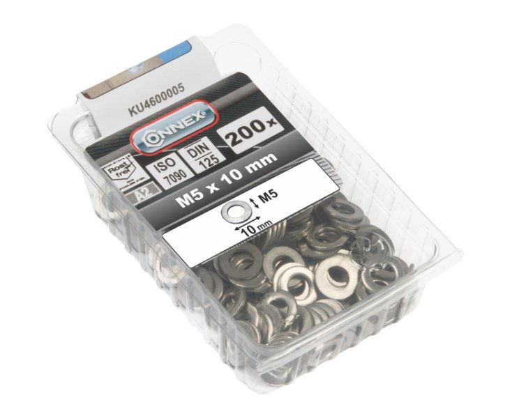 ARANDELA 125 INOX 5MM BLISTER 200UD