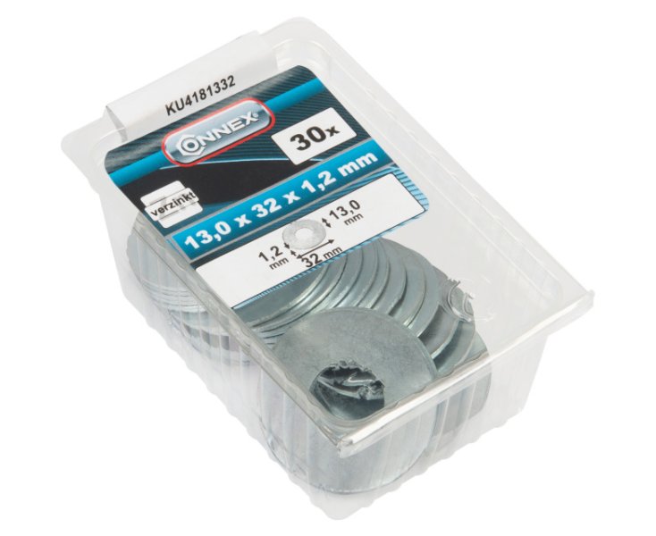ARANDELA ANCHA CINCADA 13x32 BLISTER 30UD