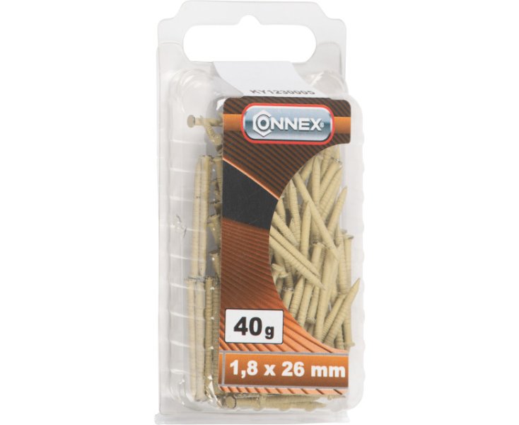 CLAVOS DE ACERO BEIGE 1.8x26MM BLISTER 40GR