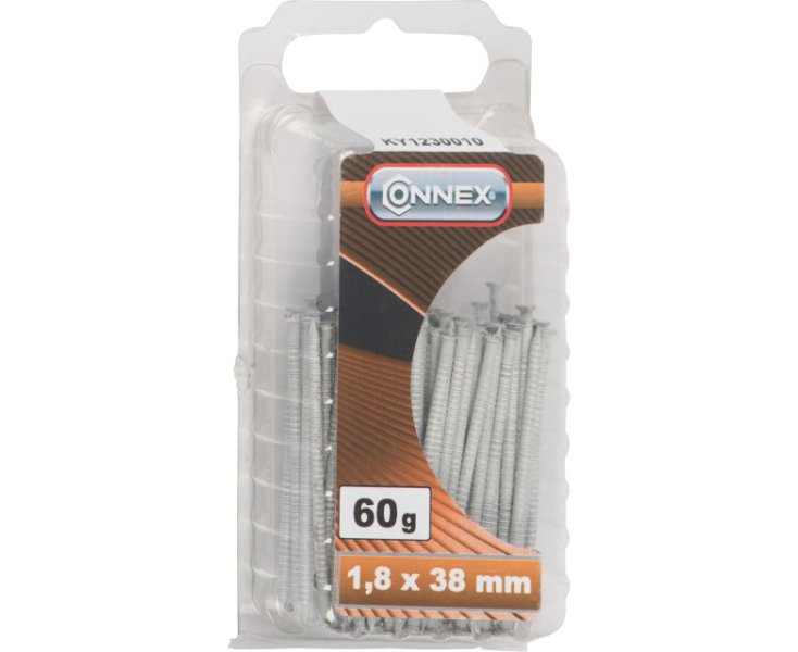 CLAVOS DE ACERO BLANCO 1.8x38MM BLISTER 60GR