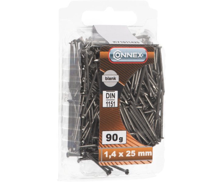 CLAVOS METAL CABEZA PLANA 1.4x25 BLISTER 90GR