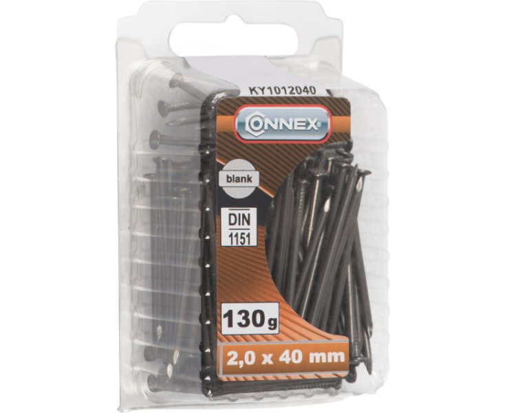 CLAVOS METAL CABEZA PLANA 2.0x40 BLISTER 130GR