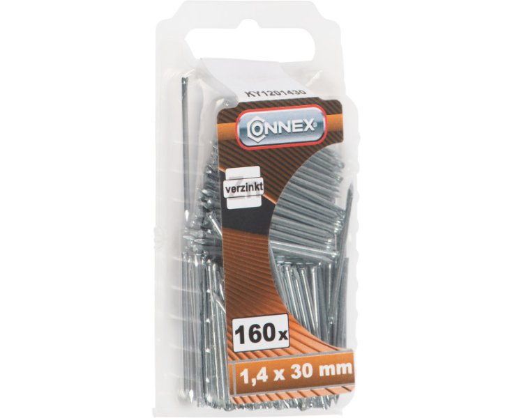 CLAVOS PARA MOLDURAS GALVANIZADO 1.4x30MM BLISTER 160UD