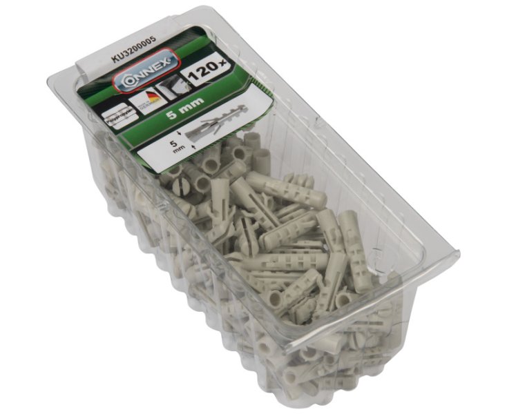 FLOSSENDÜBEL (TACOS) POLIPROPILENO 5MM BLISTER 120UD
