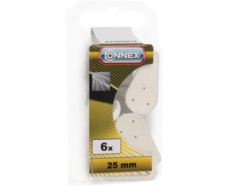 GANCHO ACERO BLANCO 25MM BLISTER 6UD